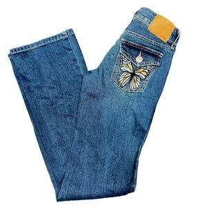 Women’s Aeropostale Super Low-Rise Flare Butterfly Pocket Jean